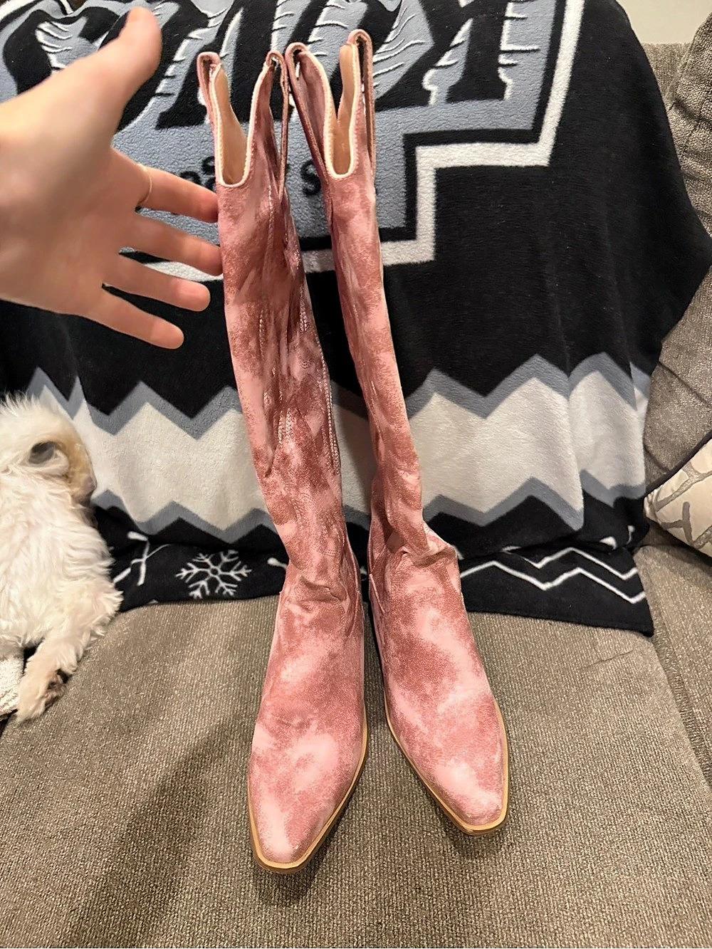 Pink cowboy boots